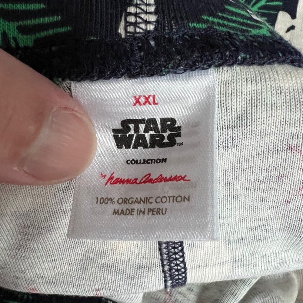 Hanna Andersson Star Wars Christmas Pajama Pants Mens XXL Organic Cotton Jogger - Picture 2 of 7